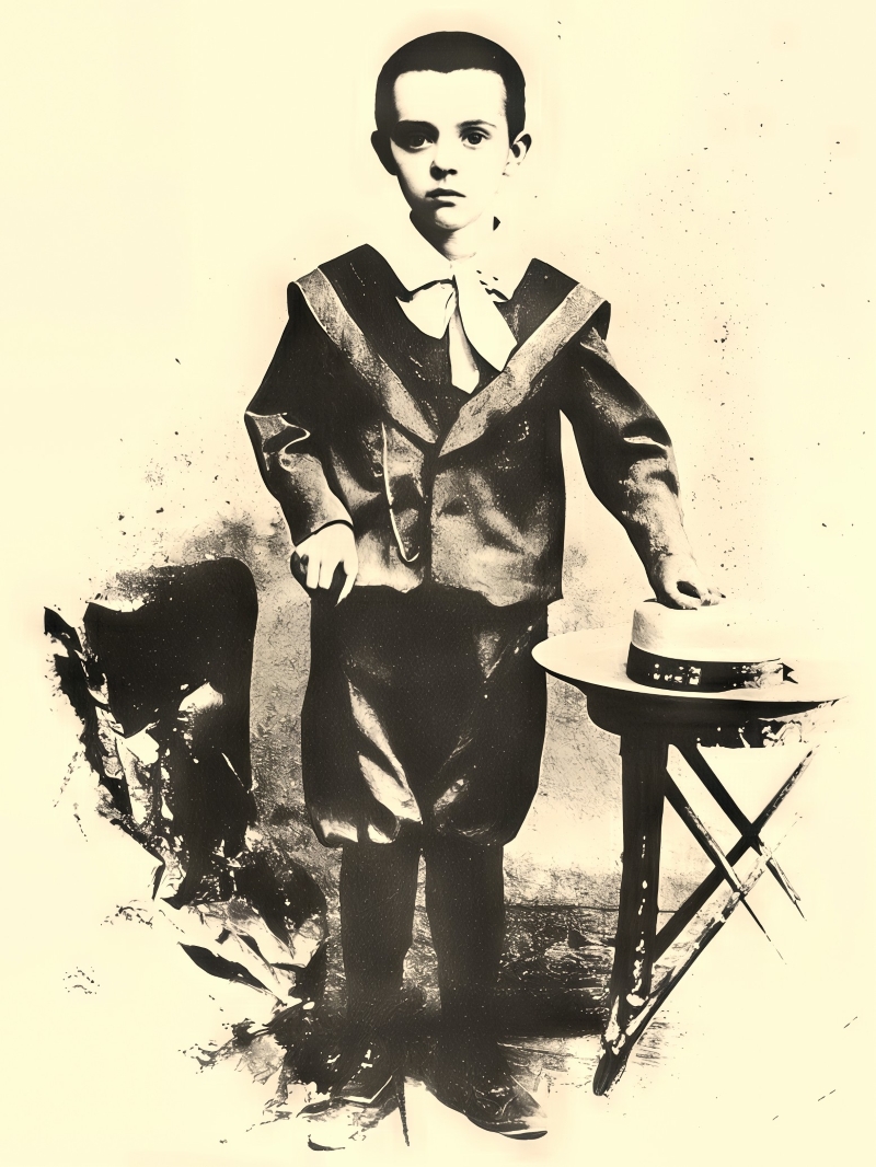 Jakov Gotovac kao devetogodišnjak